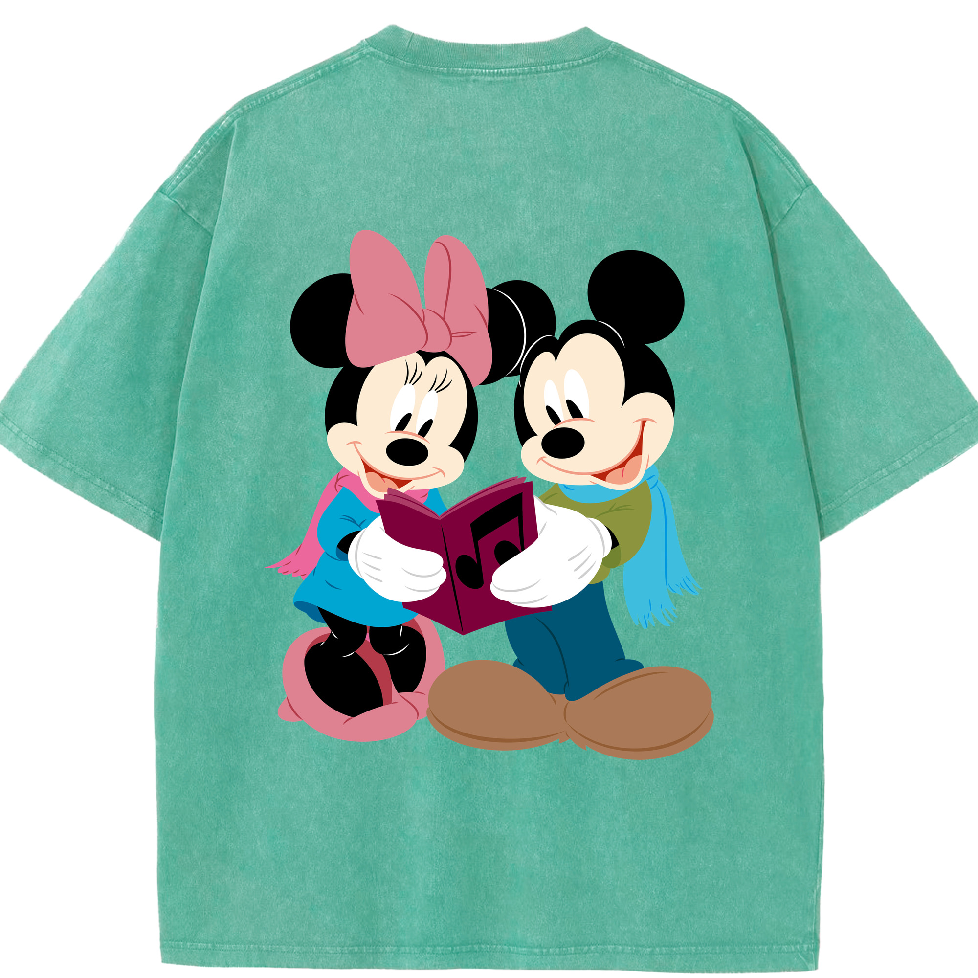 （画像用） ミッキーマウス Mickey Mouse 綿100% ヴィンテージ風 半袖Tシャツ（背面プリント）